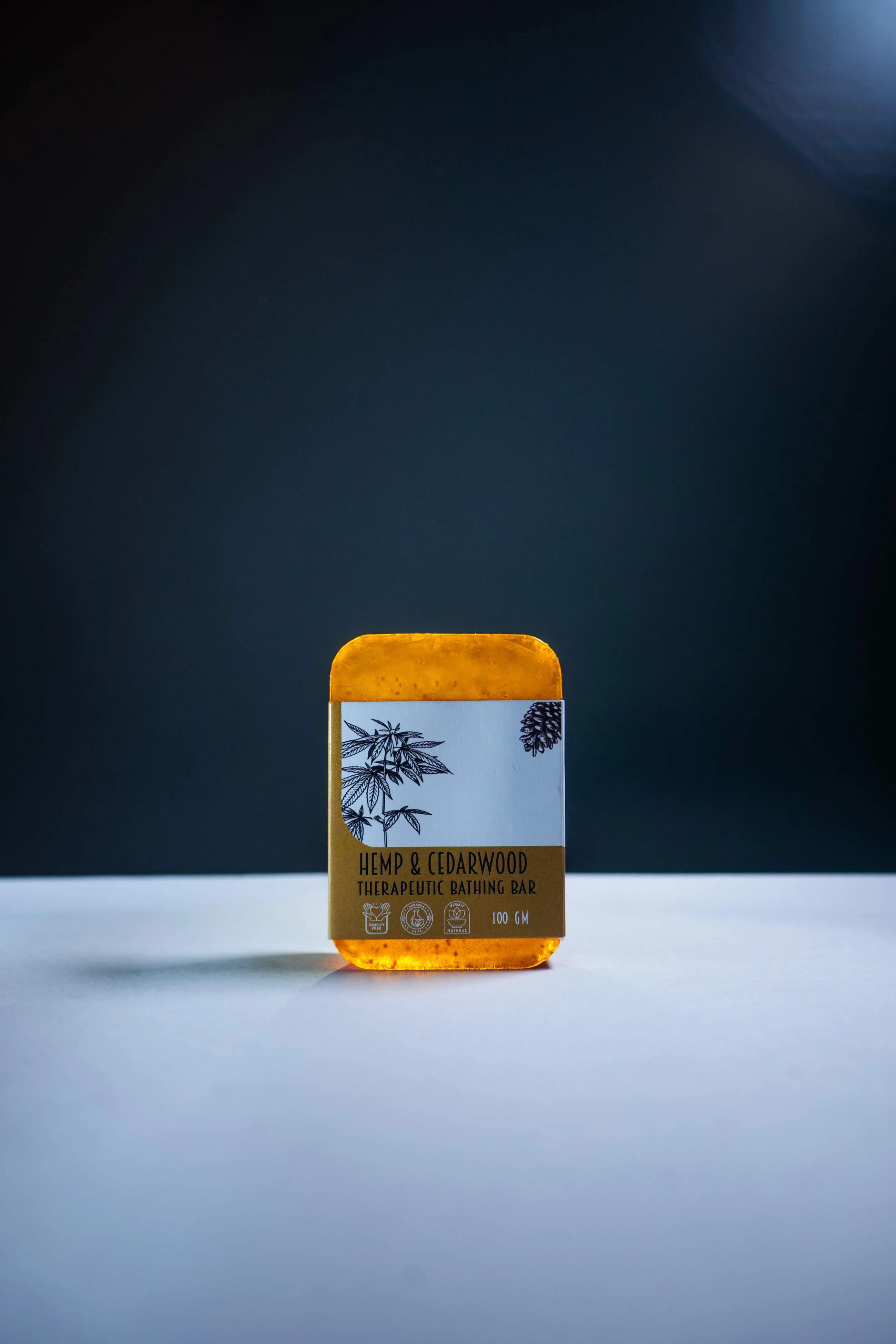 Hemp & Cedar Therapeutic Bathing Bar | 100G | Kumaon Khand