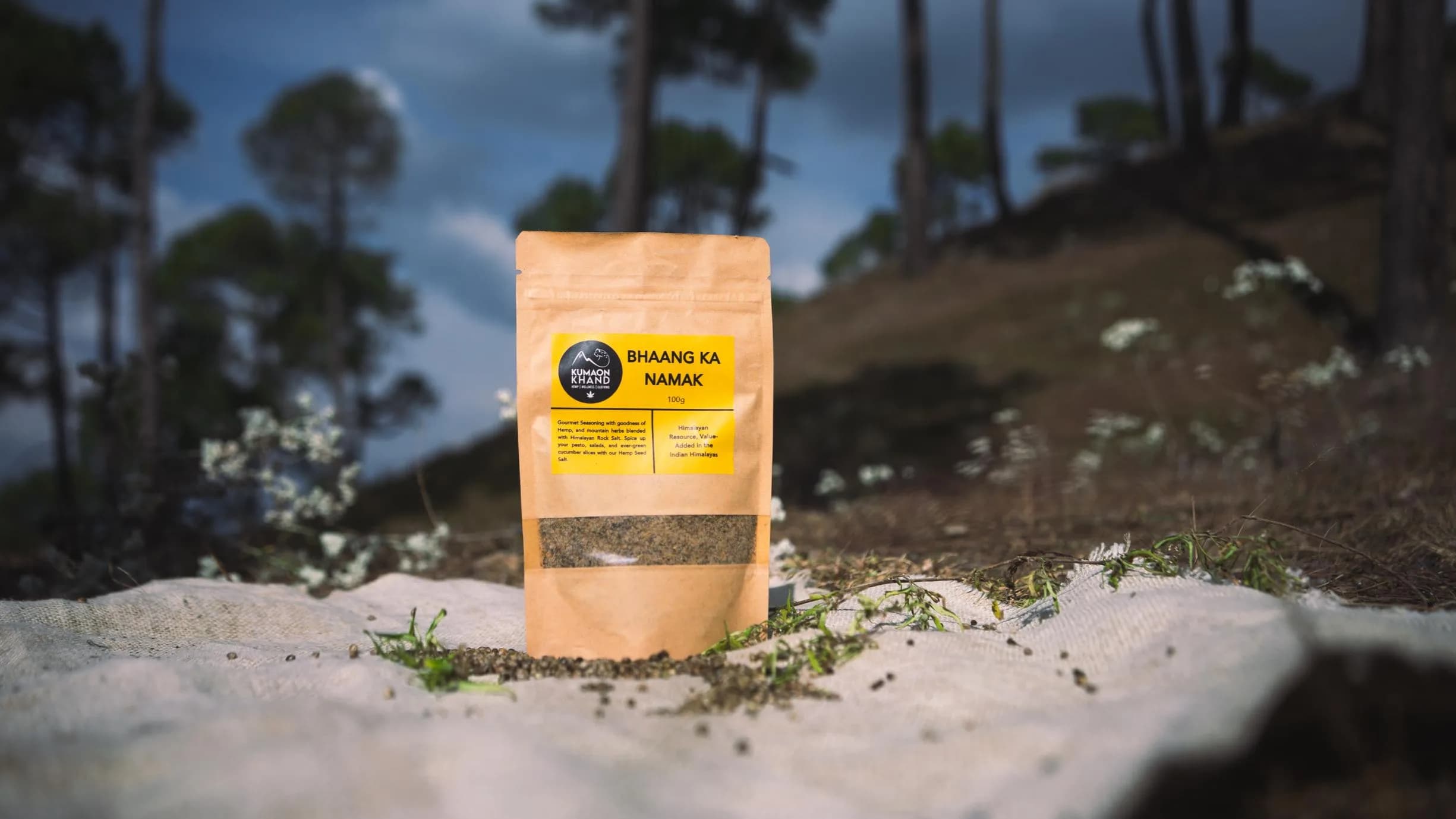 KUMAON KHAND | Bhaang ka Namak (Hemp Seed Salt) | 100G