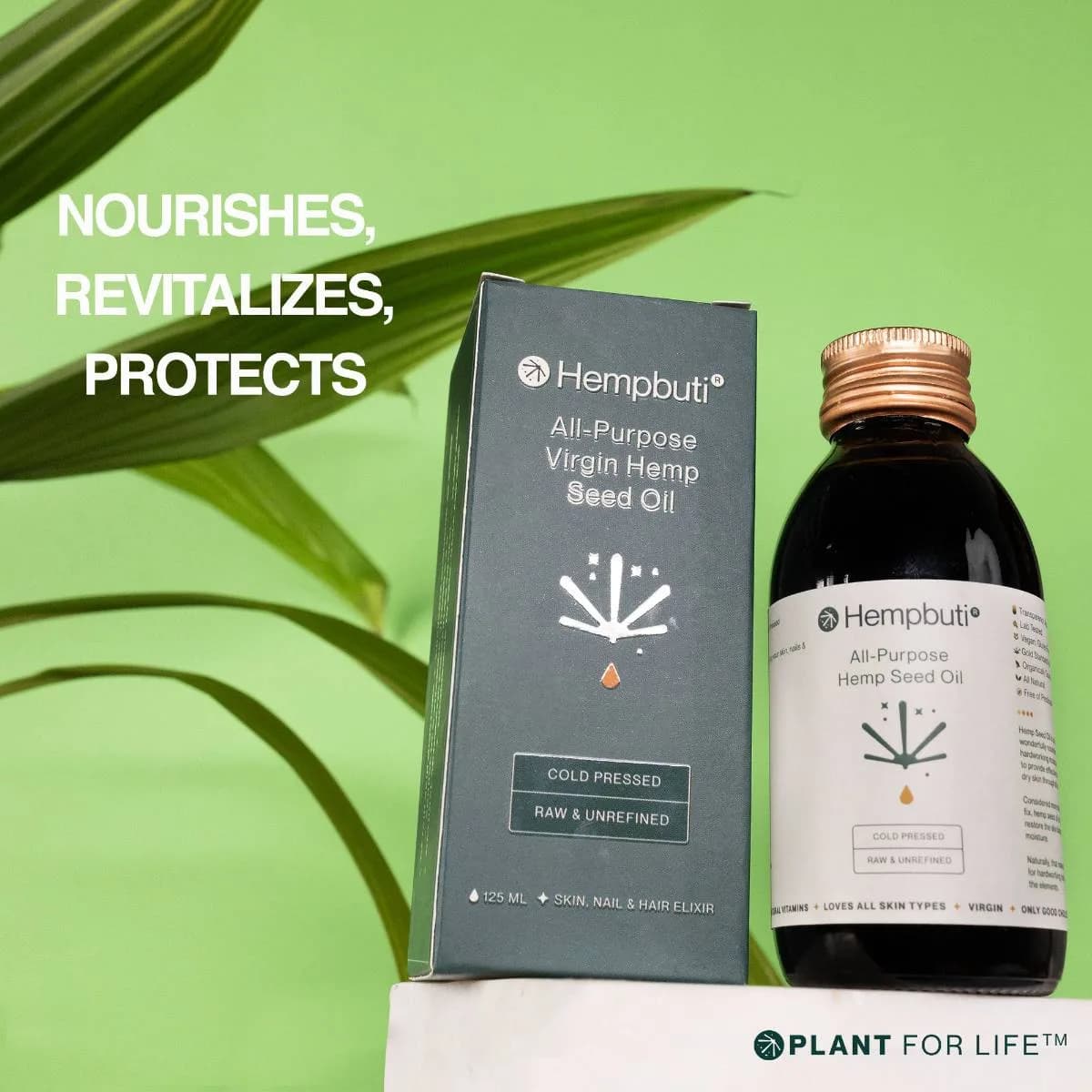 HEMPBUTI |  ALL PURPOSE VIRGIN HEMP SEED OIL | 125 ML
