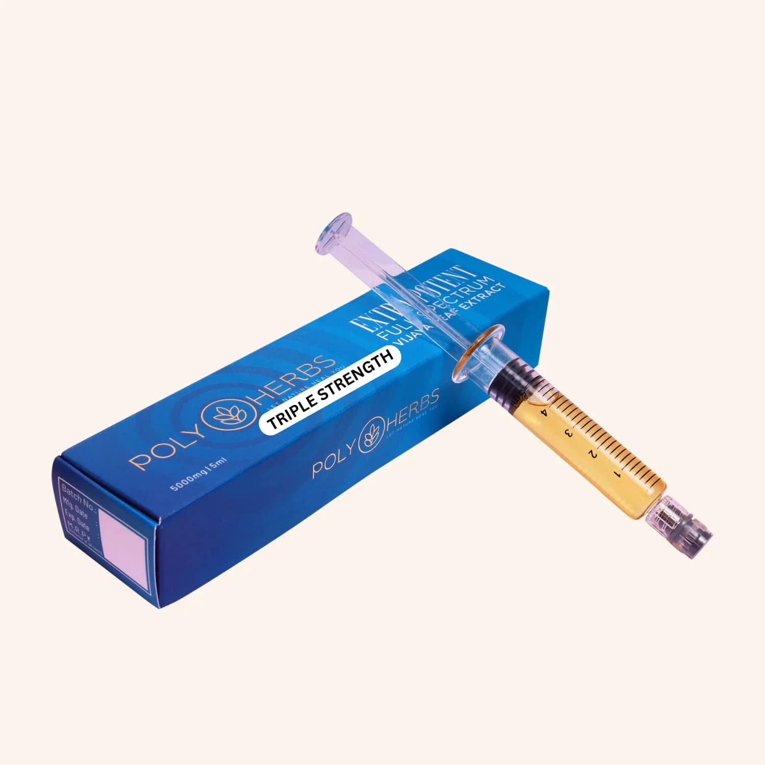 PolyHerbs | EXTRA POTENT (Triple Strength) RSO Extract Syringe | 5000mg – 5ml