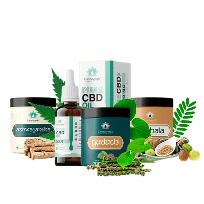 Holistic Health pack | Ashwagandha, Guduchi, Triphala ,CBD Oil 500mg | 10ml