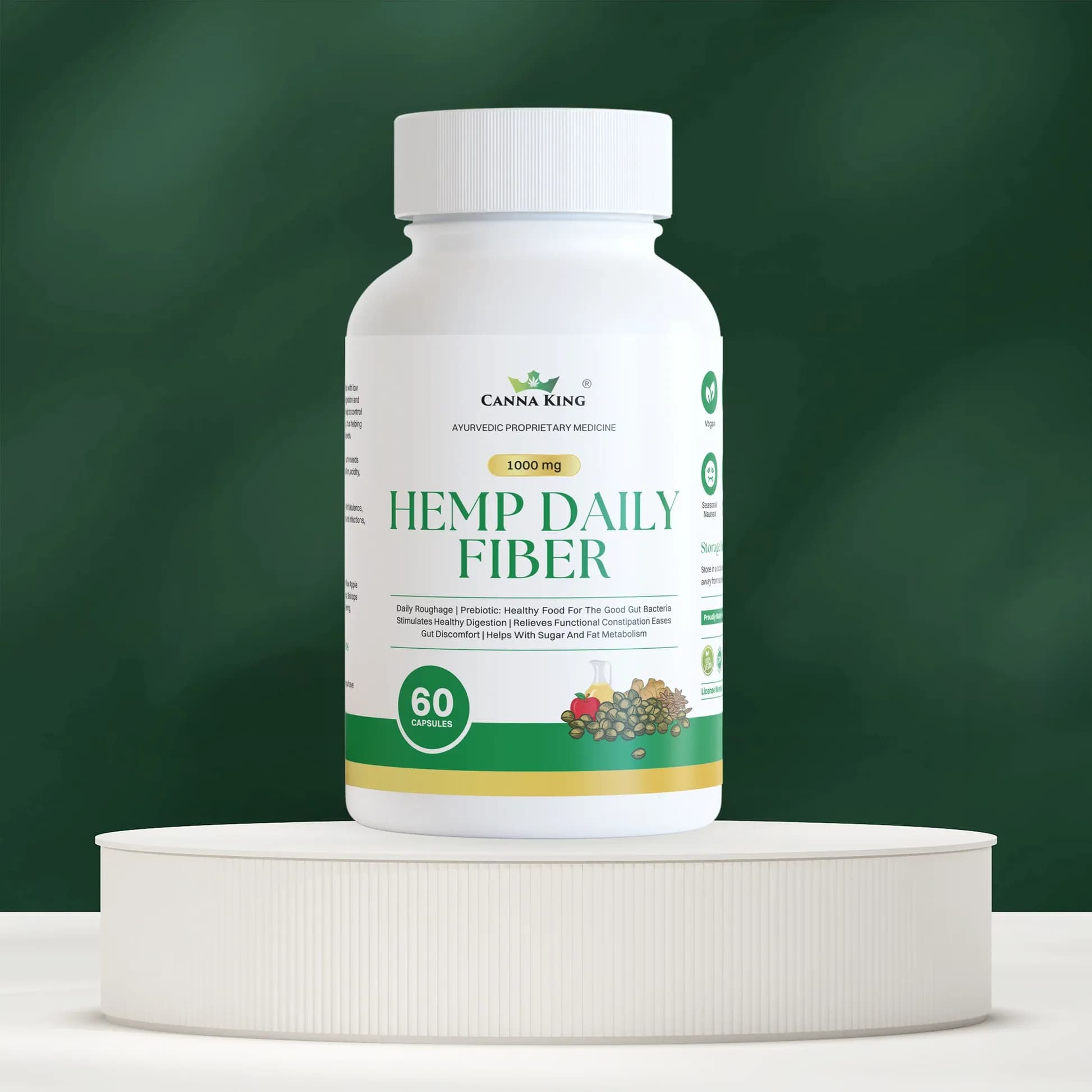 Hemp Daily Fiber- 60 capsules (1000mg)