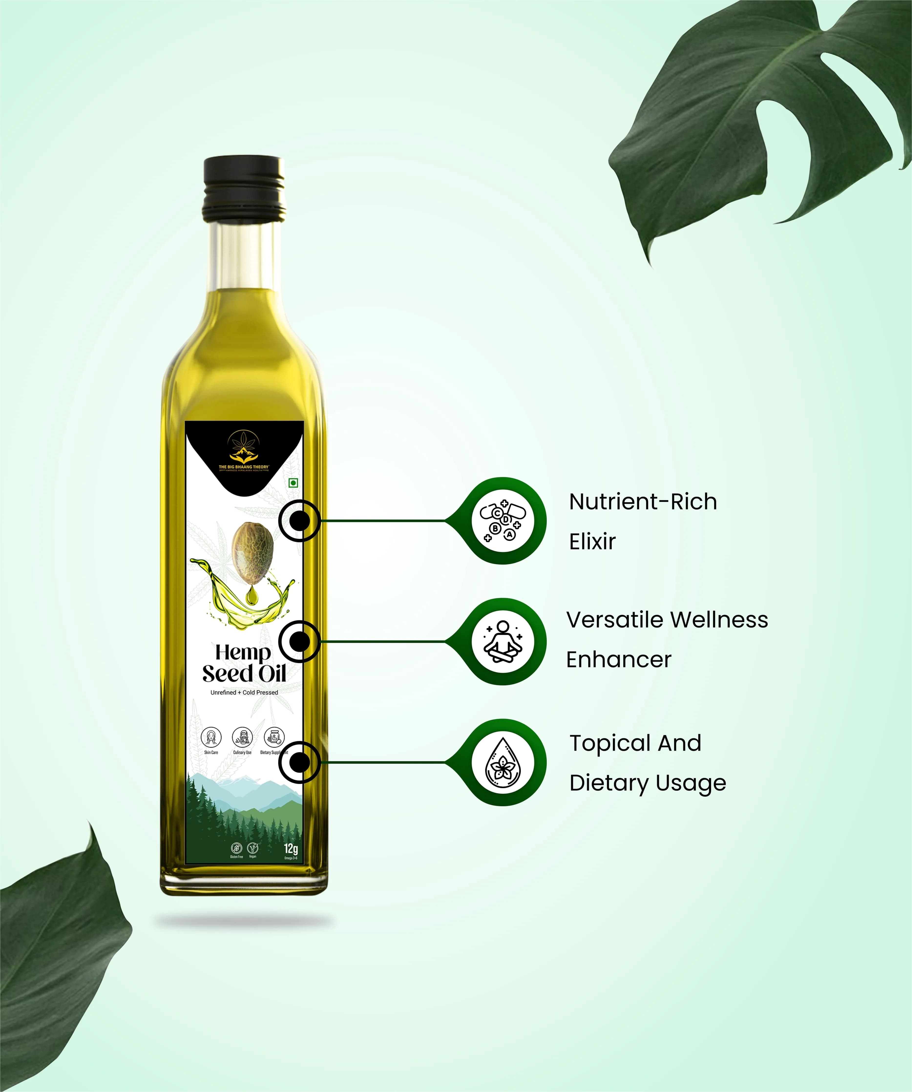 Hemp seed oil - 220 ML - The Big Bhaang Theory