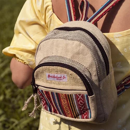 Small Hemp Backpack/Bag - 3 Patterns - Buddhaland Co.