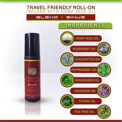 Aromatherapy Roll-on for Sinus - Anti-inflammatory, Treats Respiratory Problems