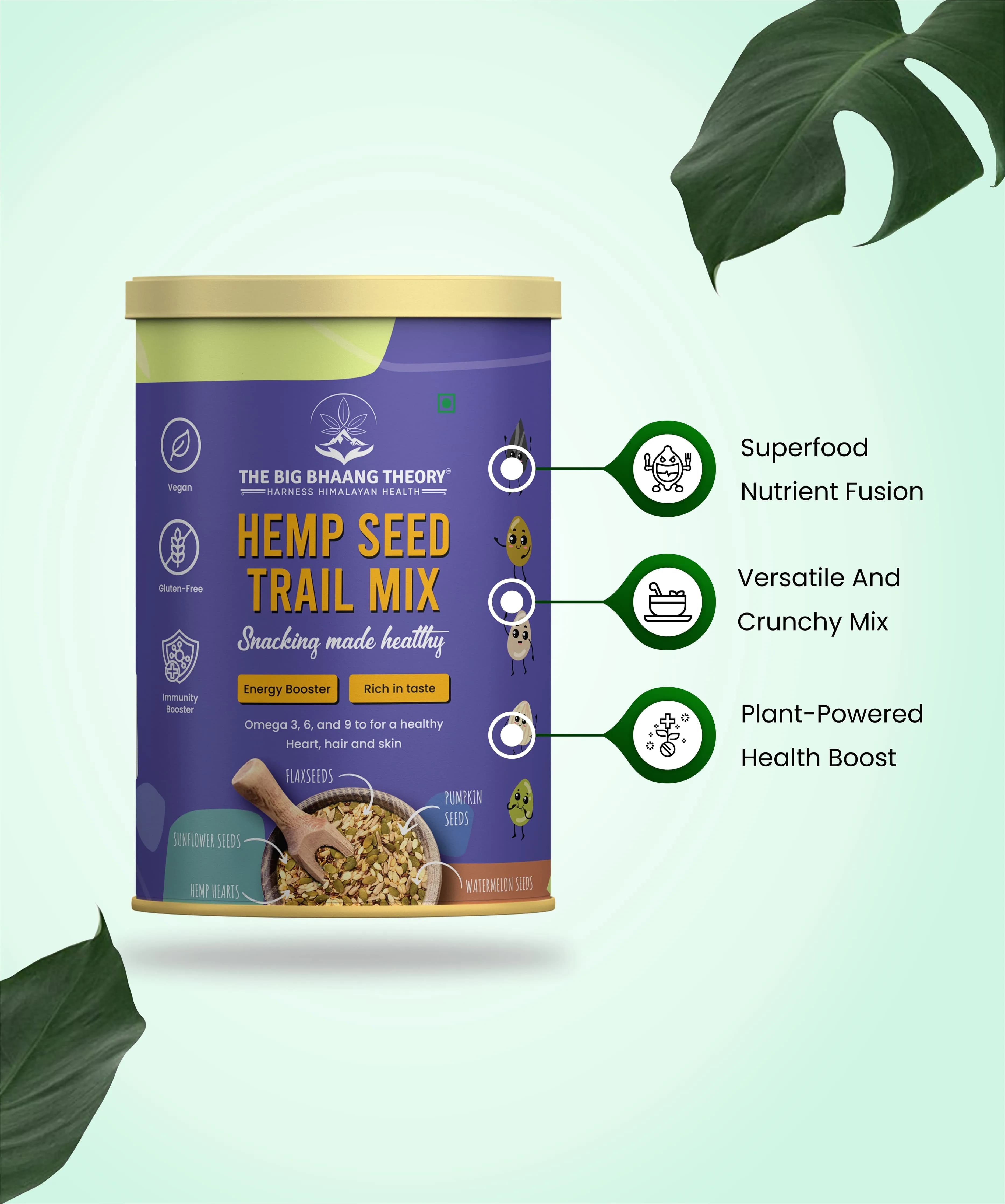 Hemp Seed Trail Mix - 200 Grms - The Big Bhaang Theory