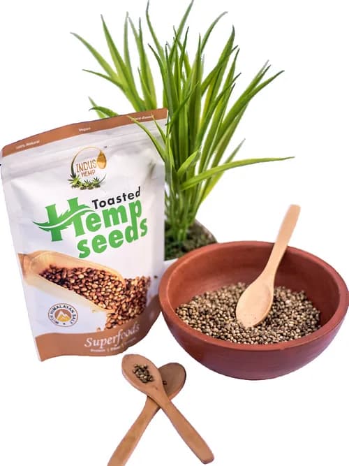 Toasted Hemp Seeds - Rich in Omega Fatty Acids - Lowers Cholesterol - Indus Hemp