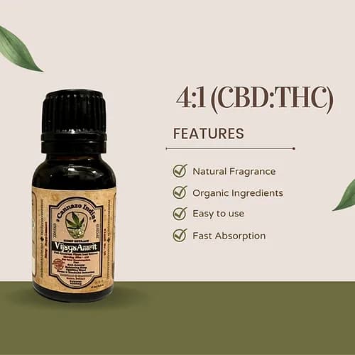 Vijaya Amrit -  CBD Oil for Insomnia, Depression and Stress - 4:1 CBD:THC