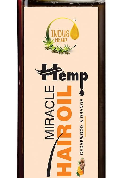 MIRACLE HEMP HAIR OIL - CEDAR WOOD OIL & ORANGE CITRUS OIL - 200 ML - INDUS HEMP