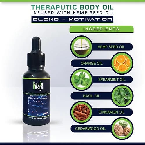 Aromatherapy Massage oil for Motivation - Improve Concentration, Brain Function