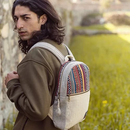 Medium Hemp Backpack/Bag - 3 Patterns - Buddhaland Co.