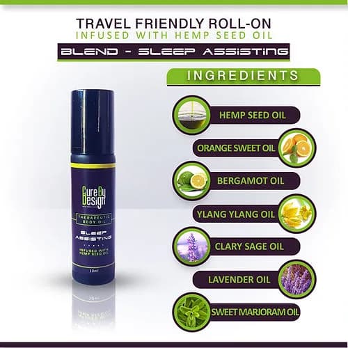 Aromatherapy Roll-on for Sleep - Improves Sleep, Soothes nervous system