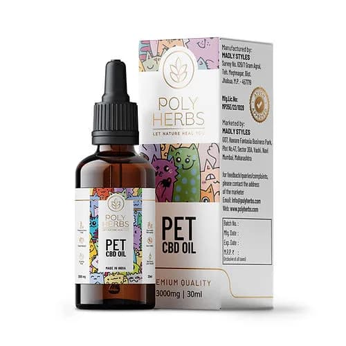 CBD Oil for Pets 3000mg - for Anxiety, Pain, Seizures, Tumor & More - PolyHerbs