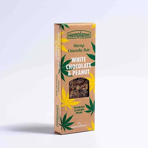 Hemp Granola Bar White Chocolate & Peanut - 75 gm - Hemplanet