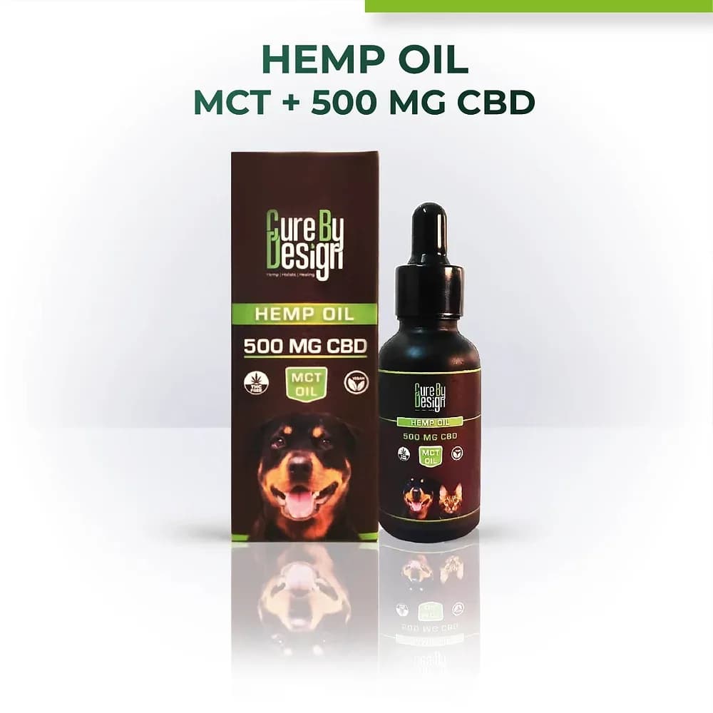 Hemp Oil for Pets (MCT) - Relieves Hip & Joint Pain, Digestive Issues, Seizures